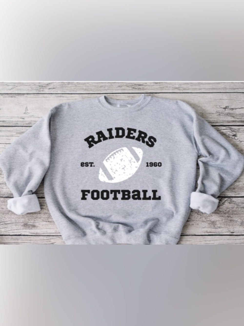 Raiders Retro Football Crewneck